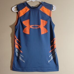 Under Armour Kids Sleeveless Shirt - Blue and Orange
